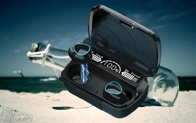 SKYPHR S10 Wireless Earbuds TWS 5.1 Dual LED Digital Display Ear Earphones M10-84 Bluetooth(Black, In the Ear)