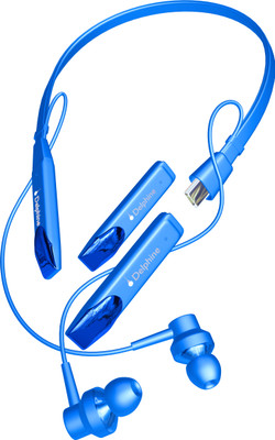 delphine Neckband Bullet Series CL-55 Wireless with extra Battery (350mAh) Bluetooth(Blue, In the Ear)