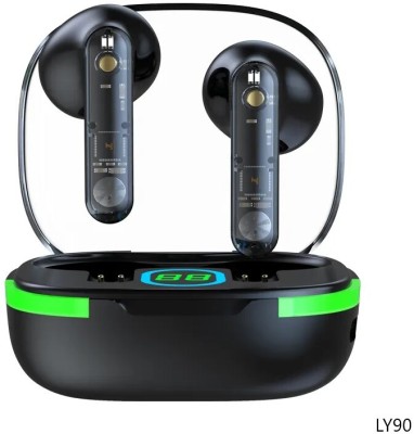 DigiClues LY 90 Earbuds High Bass Audio, 48Hrs Playtime With ASAP Charge Bluetooth Headset(Black, In the Ear)