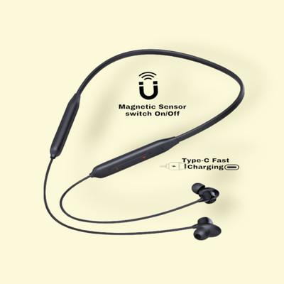 TWS Pro Neckband With Upto 48 Hours Playback & Fast Charging Earphone_FB Bluetooth & Wired(Black, In the Ear)