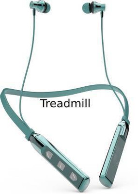 Treadmill 48 Hours Playtime Bluetooth Neckband Bluetooth Headset Bluetooth(Green, In the Ear)