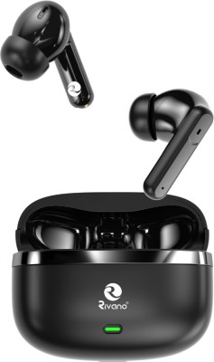 Rivano RN TWS-31 ANC+ENC Wireless Earbuds 40Hrs Talk & Music Time IPX4 Water Resistant Bluetooth Gaming(Black, True Wireless)