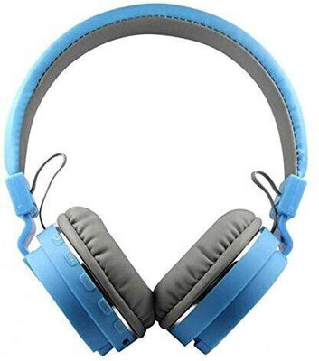 REEPUD Deep Bass Sound FM/SD Card Slot Bluetooth & Wired(Blue, On the Ear)
