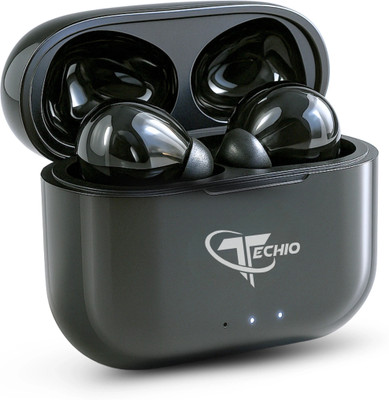 Techio Buds Xero TWS Earbuds A1 with 50dB Adaptive ANC, 50Hrs Playtime, Instacharge, Bluetooth(Black, True Wireless)