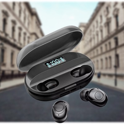 SACRO A79_T2 Wireless Earbuds with Bluetooth 5.0 & Digital Display Bluetooth Headset(Black, In the Ear)