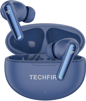 TECHFIRE Bullets 231 TWS Earbuds with 100 HRS Playtime,(50ms Low Latency), Bluetooth v5.3 Bluetooth(Bold Blue, True Wireless)
