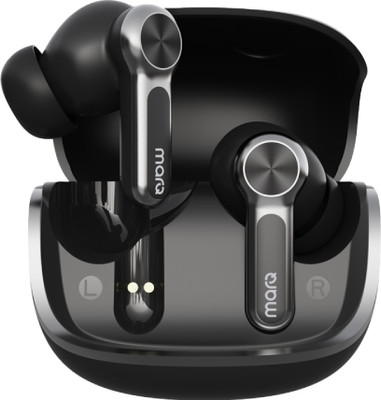 MarQ by Flipkart Rhythm Q1324 45 Hours Playtime Type C Fast Charging Bluetooth Quad Mic ENC Bluetooth(Black, True Wireless)