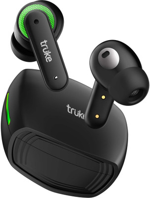 truke BTG NEO with Dual Pairing, 6Mic ENC, 80H Playtime, 13mm Speaker,35ms Gaming Mode Bluetooth Headset(Black, True Wireless)