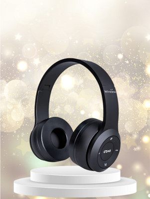 house of common Folding Bluetooth Bass Max Deep Sound_UY Bluetooth & Wired(Black, On the Ear)