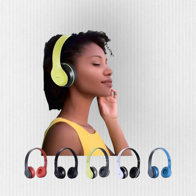 TWS Comfortable Wireless Headphones with Mic for All-Day Listening._24 Bluetooth & Wired(Black, On the Ear)