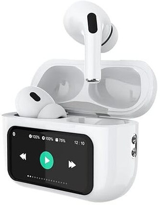 Helplink Infotech True Wireless Bluetooth Earbuds with Digital Display Charging Case | Bluetooth(White, In the Ear)