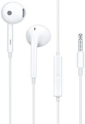 TSHIENTT Wired Earphone with Mic with Super Extra Bass (Pack of 2) Wired Headset(White, In the Ear)