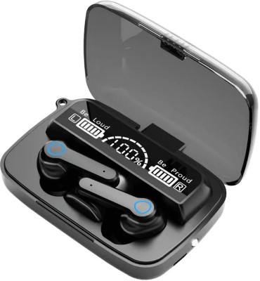 Bassflex M19 Earbuds Upto 48 Hours Playback with Power Bank and ASAP Charge Bluetooth(Black, In the Ear)