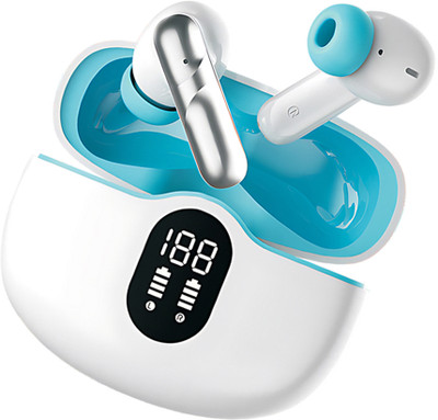 snowbudy TWS Earbuds with Enhanced Bass Waterproof Design Long Standby Time Bluetooth(Blue, In the Ear)