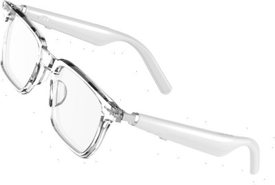 HODOPHILE Bluetooth Smart Glass Blue Lenses With 24Hrs Battery Bulit in Mic & Speakers Bluetooth(Cream White, True Wireless)