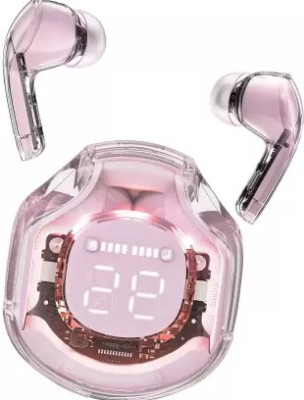 SFZ PRO EARBUDS Transparent Gaming Bluetooth Headphones Long Life Noise Reduction Bluetooth(Pink, Multicolor, In the Ear)