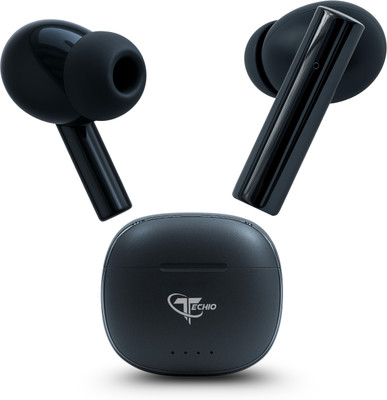 Techio ATOM_90 TWS Earbuds A20| Dynamic Sound | 60Hr Battery | ENC | Fast Charging Bluetooth(Black, True Wireless)