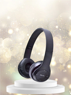 TWS Bluetooth Headphones, Portable Foldable, Wireless with Ultra Bass_FM Bluetooth & Wired(Black, On the Ear)