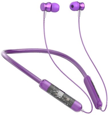 Qeikim In-the-ear Bluetooth Headset with Upto 30h Talktime Deep Bass - Purple-1 Bluetooth(Purple , Enhanced Bass , Transparent Headphones , Immersive LED Lights, In the Ear)