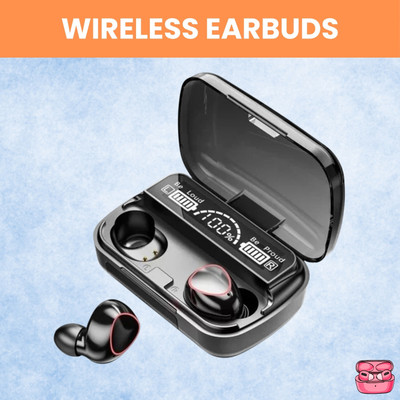 MMTELECOM M10 Bluetooth Wireless Earbuds LED Display and Touch Control HeadphonesC304 Bluetooth(Black, True Wireless)