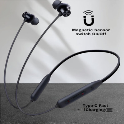 house of common 48 Hours Playtime Bluetooth Wireless Neckband Headphones Earphone_M3 Bluetooth & Wired(Black, In the Ear)