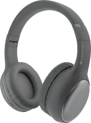 ZEBRONICS Thunder Max (ZEB-WHP 7), 120H Playtime, 3 EQ Modes, ENC,BT v5.4, Metallic Finish Bluetooth(Grey, On the Ear)