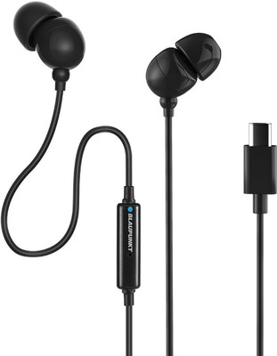 Blaupunkt in-Ear Type C earphone with Mic and Deep Bass,HD Sound with Isolation Wired(Black, In the Ear)