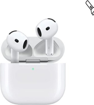 Aadhava aiirpods pro gen 4 Anc spatial audio wireless charging case Bluetooth(White, In the Ear)