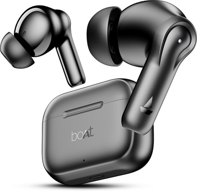 boAt Airdopes 161, Adv 4Mic ENx, 50H Battery,Fast Charge,13mm Driver, Metallic Finish Bluetooth(Carbon Black, True Wireless)