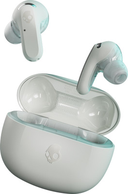 Skullcandy Rail ANC TWS 4-mic,Wireless Charging Case, Dual Pairing,38Hr Playtime+Rapid Cha Bluetooth(Bone Orange Glow, In the Ear, On the Ear)