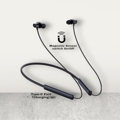 house of common 48 Hours Playtime Bluetooth Wireless Neckband Headphones Earphone_JW Bluetooth & Wired(Black, In the Ear)