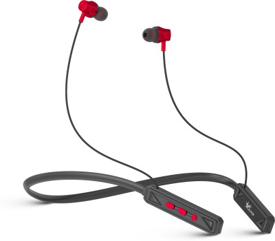 AAMS 139 Wireless In Ear Bluetooth 5.0 Neckband, 16 Hrs Playtime, HD Microphone, IPX5 Bluetooth Headset(Red, In the Ear)