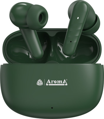 Aroma NB126 Berry V5.4 Upto 60Hr Playtime* Dual Paring, Fast Charging, Heavy Bass Bluetooth(Graphite Green, In the Ear)