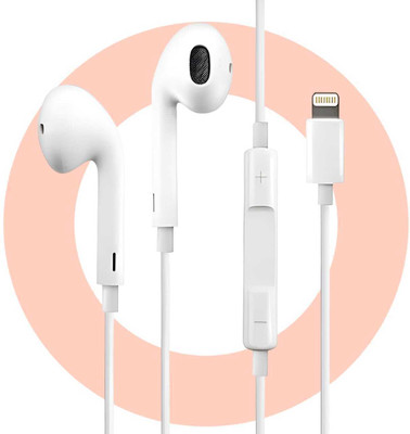 Bxeno Earphones Lightning Connector For A.P..L 13/13 Mini/13Pro[35B] Wired(White, In the Ear)