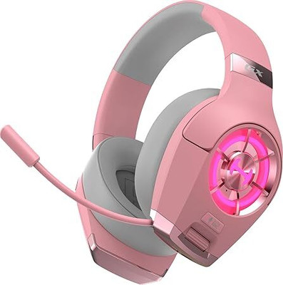 Edifier GX Hi-Res Gaming Headset with Hi-Res, Dual Noise Cancelling Microphone Bluetooth & Wired Gaming(Pink, On the Ear)
