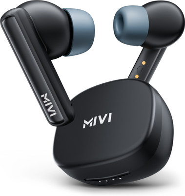 Mivi Duopods B1 (Just Launched)45Hrs Playtime, AI ENC for HD Call, Fast Charging, 5.3 Bluetooth(Black, In the Ear)