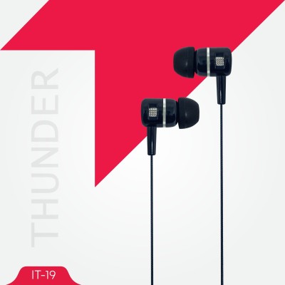 i-Tronics iT 19 Thunder Wired Earphone with 3.5mm Jack pin, High Bass Sound Quality Wired Headset(Black, In the Ear)
