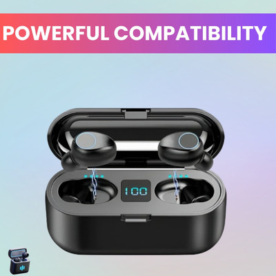 FRONY F9 Wireless Earbuds Upto 48Hrs Playtime with Crystal Clear Sound High BassA259 Bluetooth(Black, True Wireless)