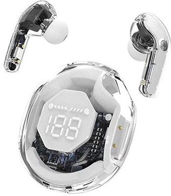 Pharaoh V5.3 With IPX7 TRUE WIRELESS BLUETOOTH SWEAT PROOF ANC Headset EP12 Bluetooth Gaming(White, True Wireless)