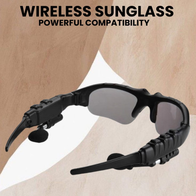 SACRO Sunglass with (Bluetooth Earbuds) Music and bluetooth headset and micZ37 Bluetooth(Black, On the Ear)
