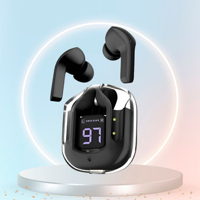 Clairbell Earbuds Max UltraPods Transparent Charging Case With LED Digital Display K36 Bluetooth(Multicolor, In the Ear)
