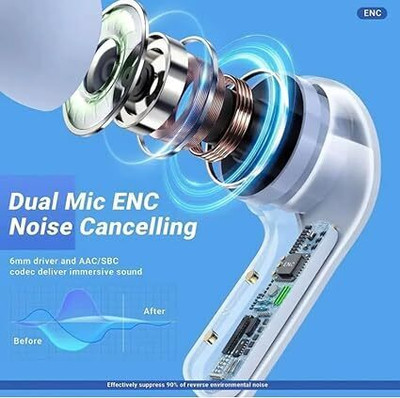 NICK JONES Type C 30 Hr Bluetooth Gaming(White, In the Ear)