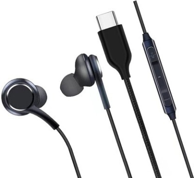 Nirvani Earphone with Mic Wired for Android Smartphone Galaxy S20 FE Note 20 Pixel Wired Headset(Black, In the Ear)