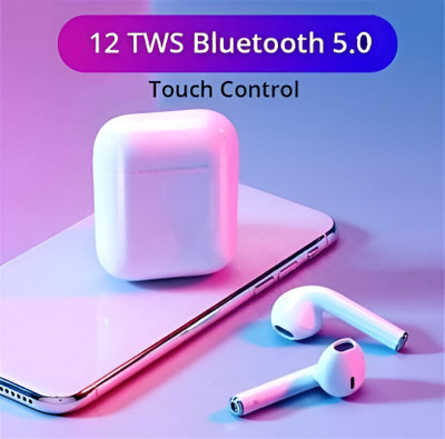 GadgetWave TWS Bluetooth Earbuds Wireless Bluetooth 5.1 Stereo IPX7 Waterproof Headset Bluetooth(White, In the Ear)
