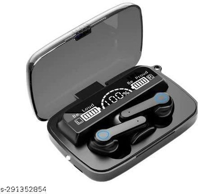 AuFlex M19 Earbuds TWS 5.1 Large Screen Dual LED Digital Display Touch Bluetooth(Black, In the Ear)
