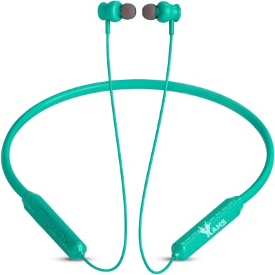 AAMS 102 Rock Series in-ear Wireless neckband earphone Upto 80H PlaytimeFast charging Bluetooth Gaming Headset(Light Green, In the Ear)