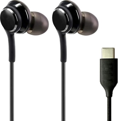 snowbudy AKG Type C Wired Earphone Wired Headset (Black, In the Ear) Wired Headset(Black, In the Ear)