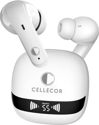 Cellecor BroPods C107 GLOSS TWS with 40H Playtime, ENC, 5.1v BT, 50ms Low Latency Gaming Bluetooth(White, True Wireless)