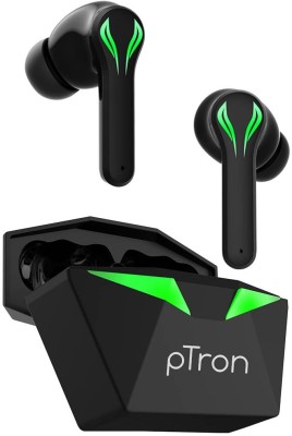 PTron Bassbuds Jade Bluetooth Gaming Headset(Black, True Wireless)