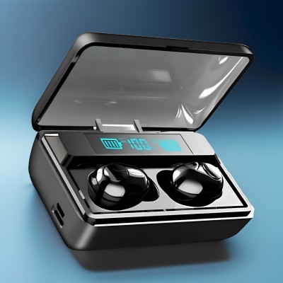 FRONY T8 True Wireless Earbuds: IPX5, Digital Display Charging Case, HD & Mic vp30 Bluetooth Headset(Black, In the Ear)